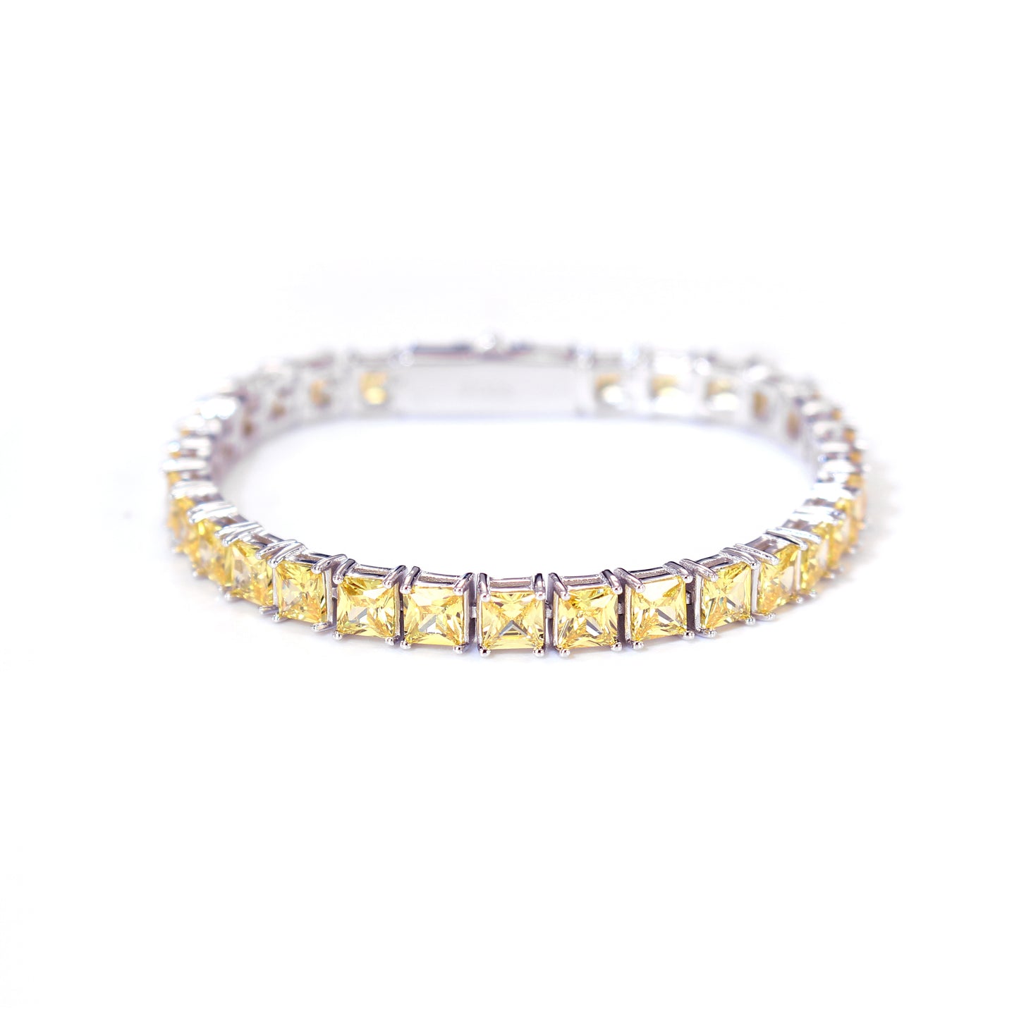 PRINCESS CUT YELLOW TENNIS BRACELET