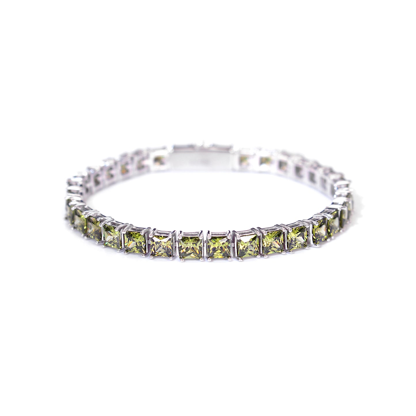 PRINCESS CUT OLIVE TENNIS BRACELET