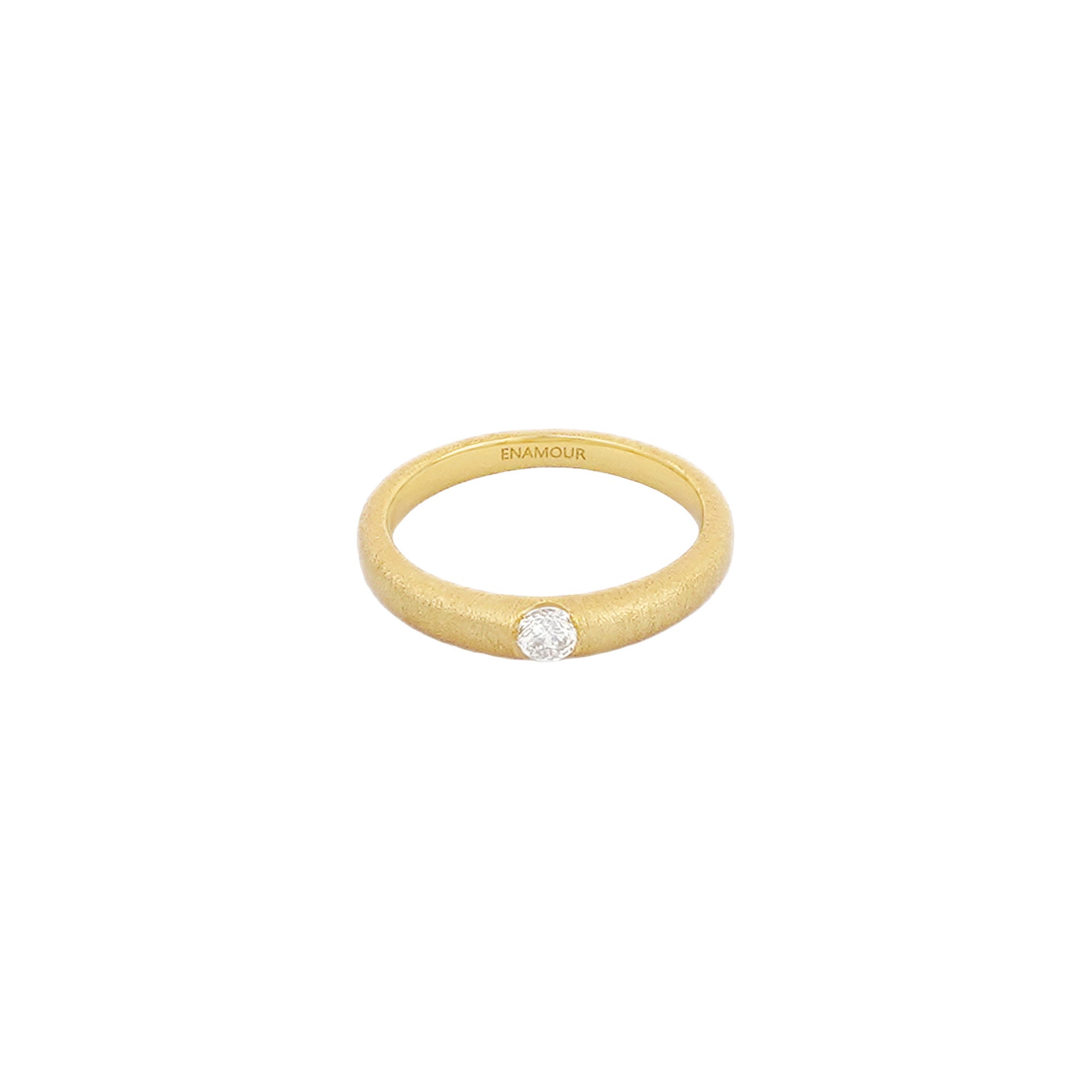 Tension Setting Rigato Solitaire Ring in Gold