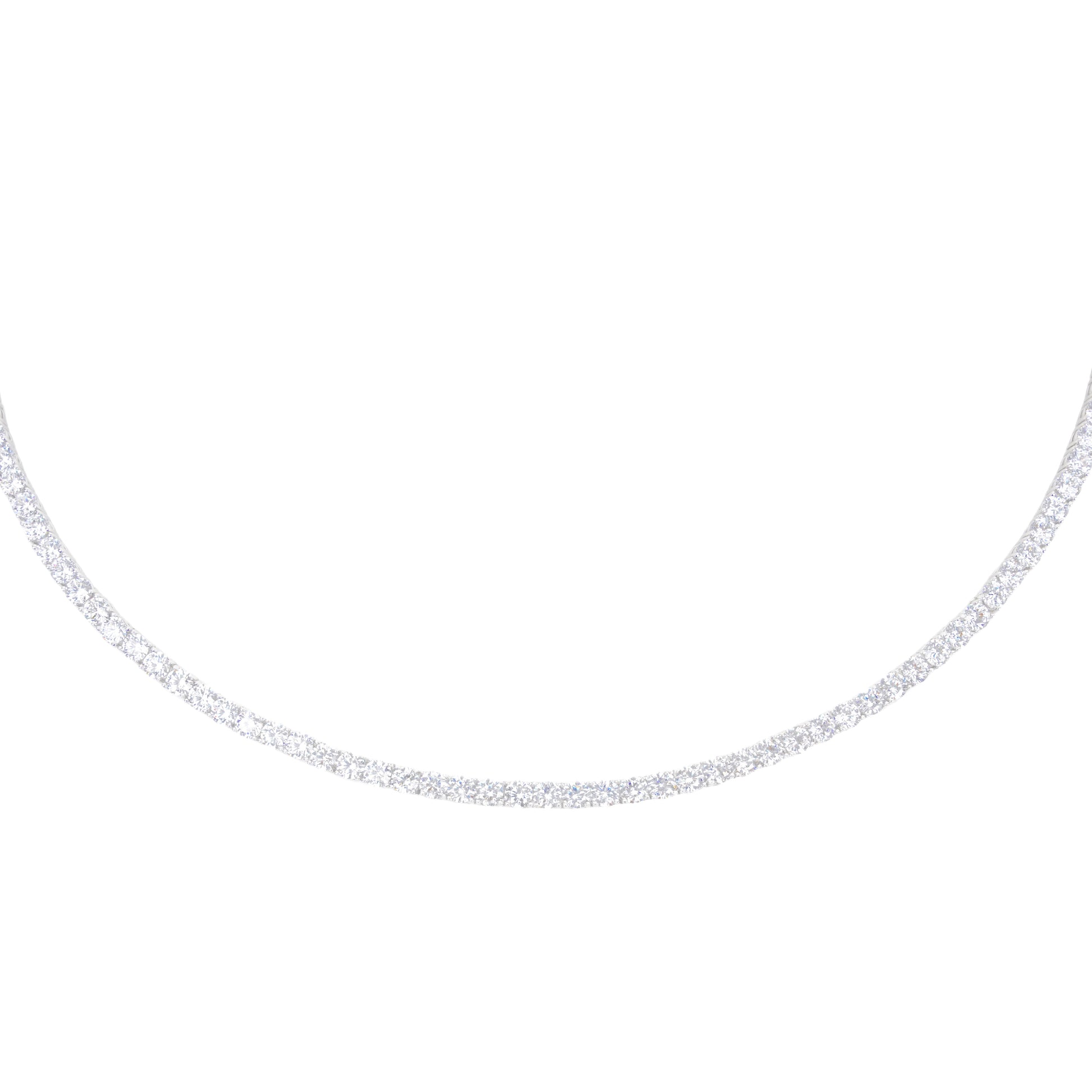 CLASSIC WHITE TENNIS NECKLACE