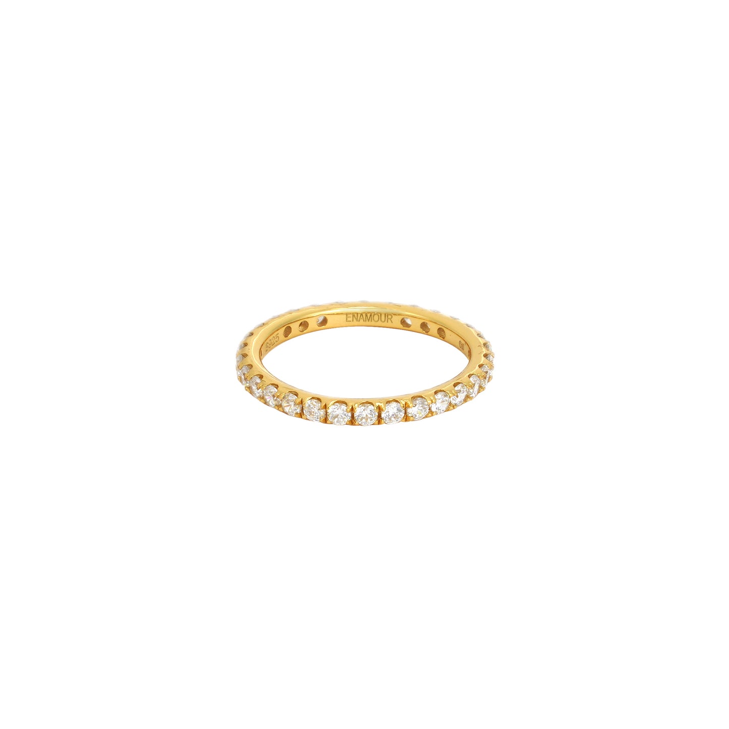 Pave Small Bagel Ring(Gold Pave Eternity Ring)