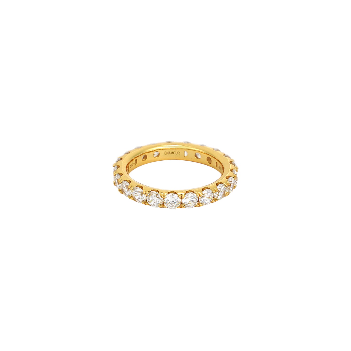 Pave Large Bagel Ring(Gold Pave Eternity Ring)