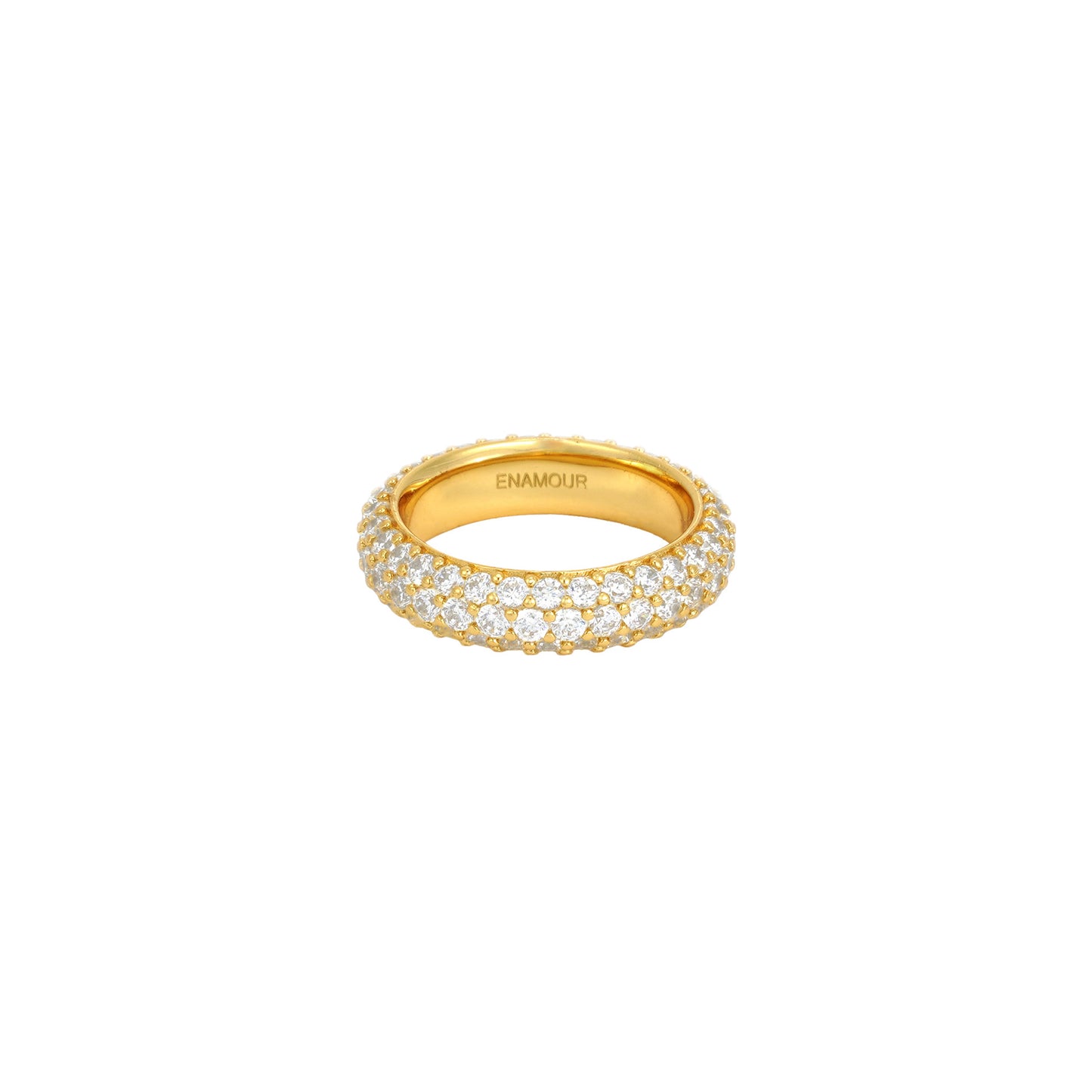 Pave Extra Large Bagel Ring(Gold Pave Eternity Ring)