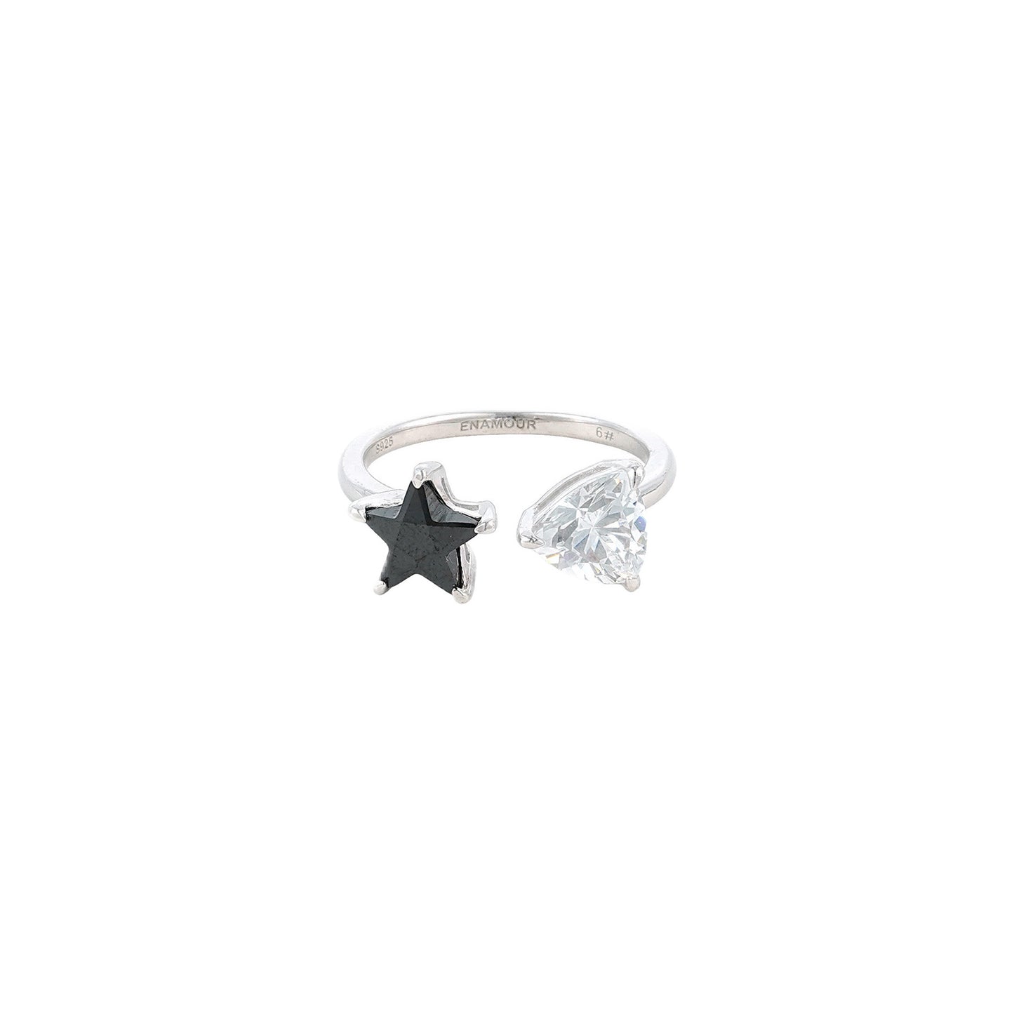 Punk Star + Trilliant Cut Toi et Moi Ring