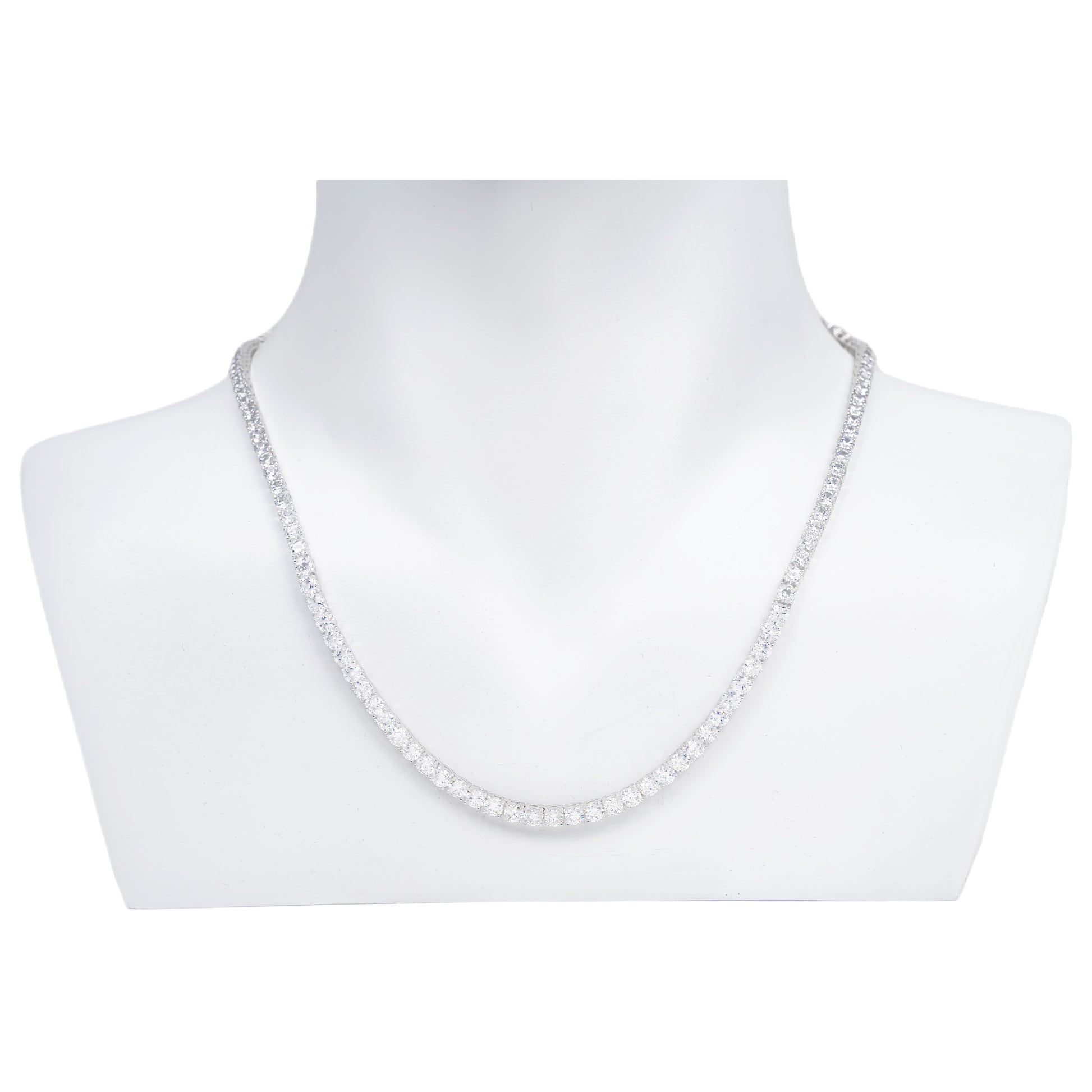 CLASSIC WHITE TENNIS NECKLACE