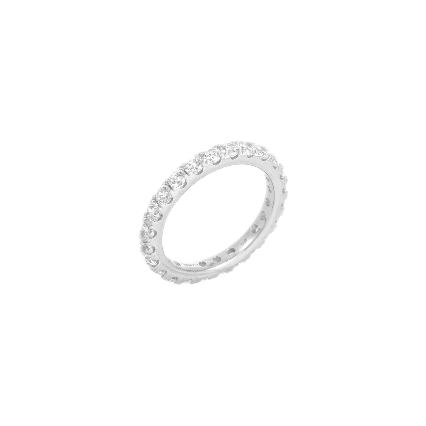 Pave Medium Bagel Ring(Silver Pave Eternity Ring)