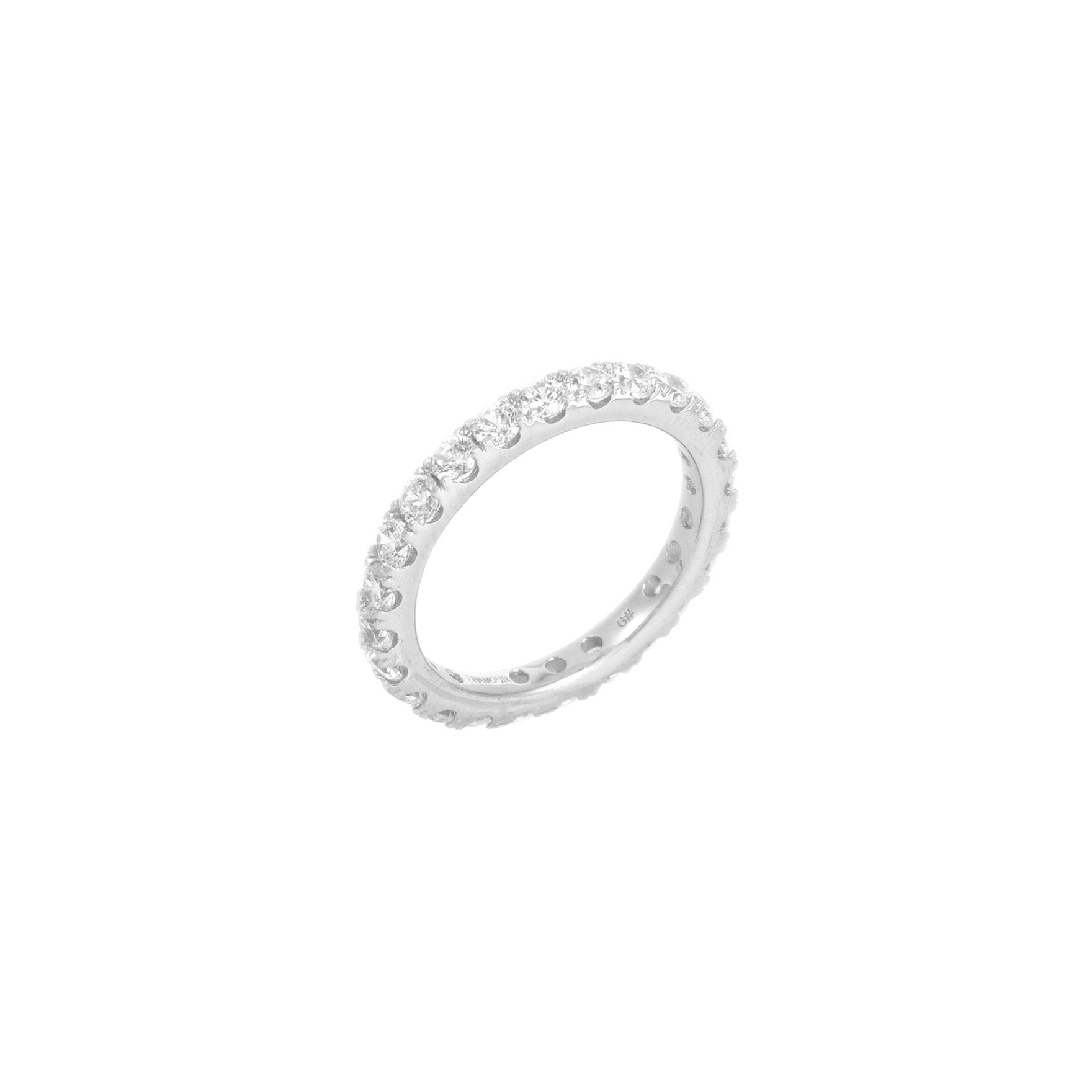 Pave Medium Eternity Ring(Silver Pave Eternity Ring)