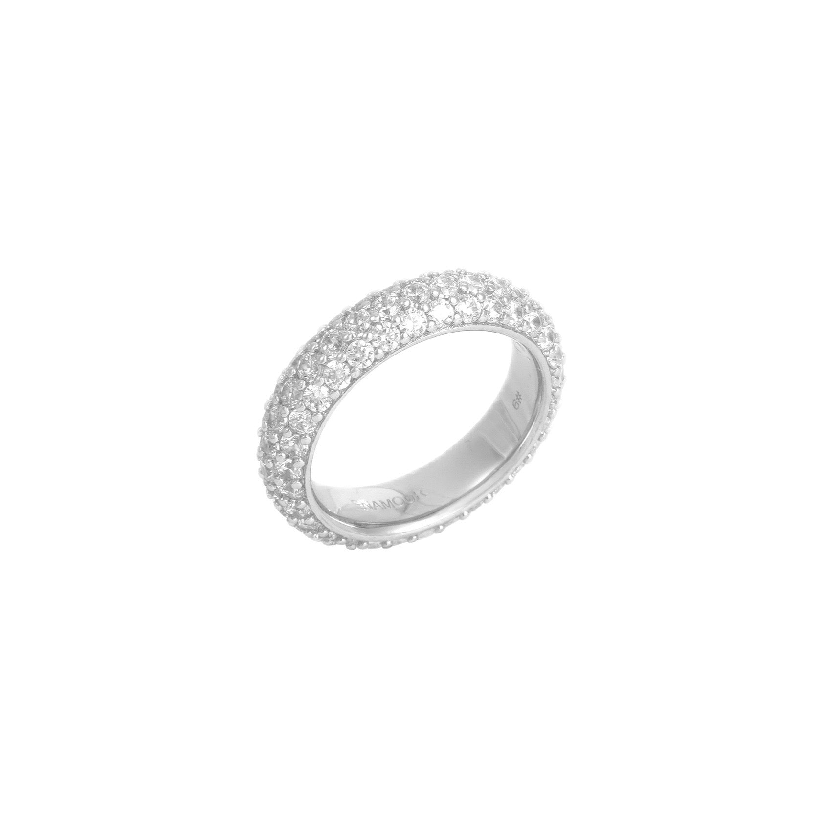 Pave Extra Large Eternity Ring(Silver Pave Eternity Ring)