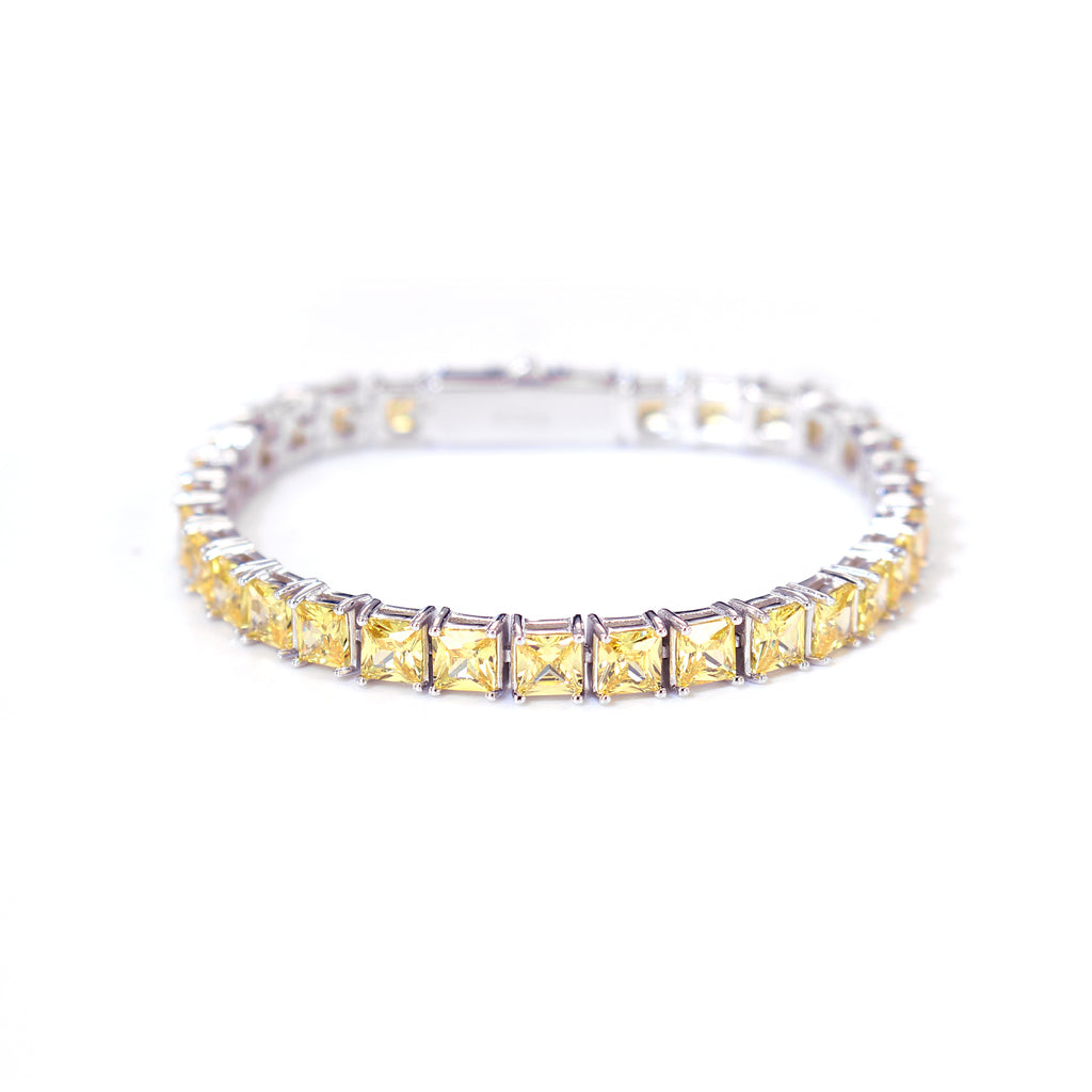 PRINCESS CUT YELLOW TENNIS BRACELET