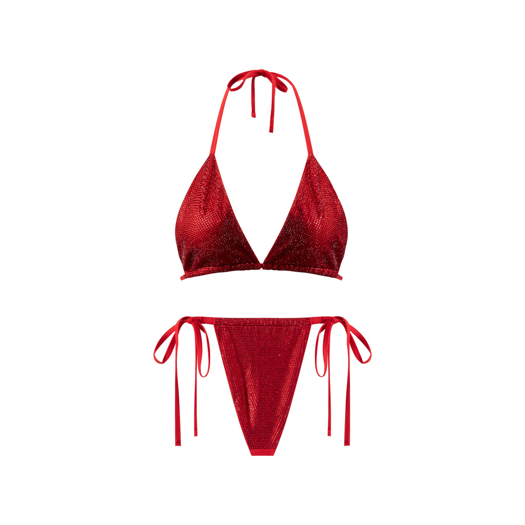 CRYSTAL EMBELLISHED BIKINI SET