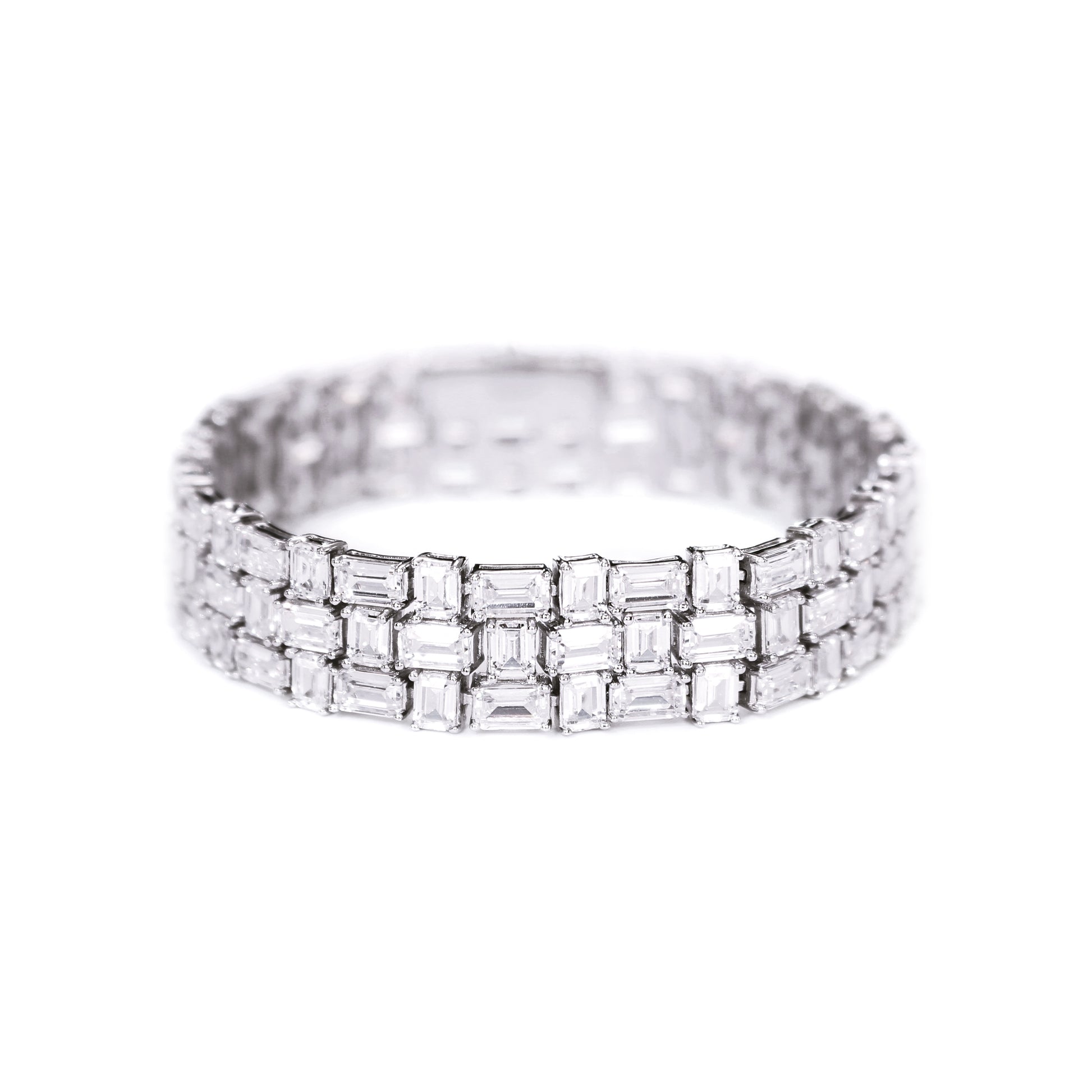 THREE LAYER WHITE TENNIS BRACELET