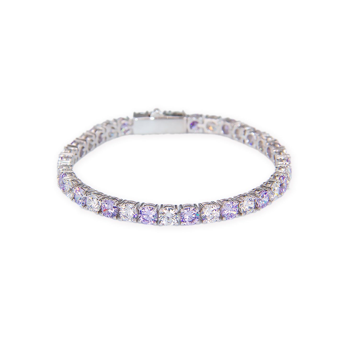 CLASSIC WHITE & LAVENDER PURPLE TENNIS BRACELET