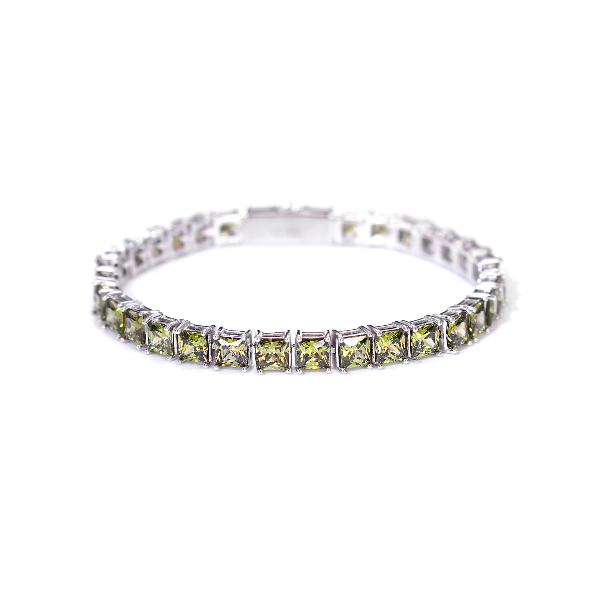 PRINCESS CUT OLIVE TENNIS BRACELET