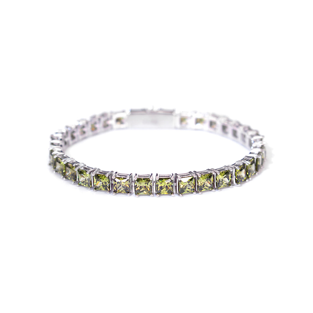 PRINCESS CUT OLIVE TENNIS BRACELET