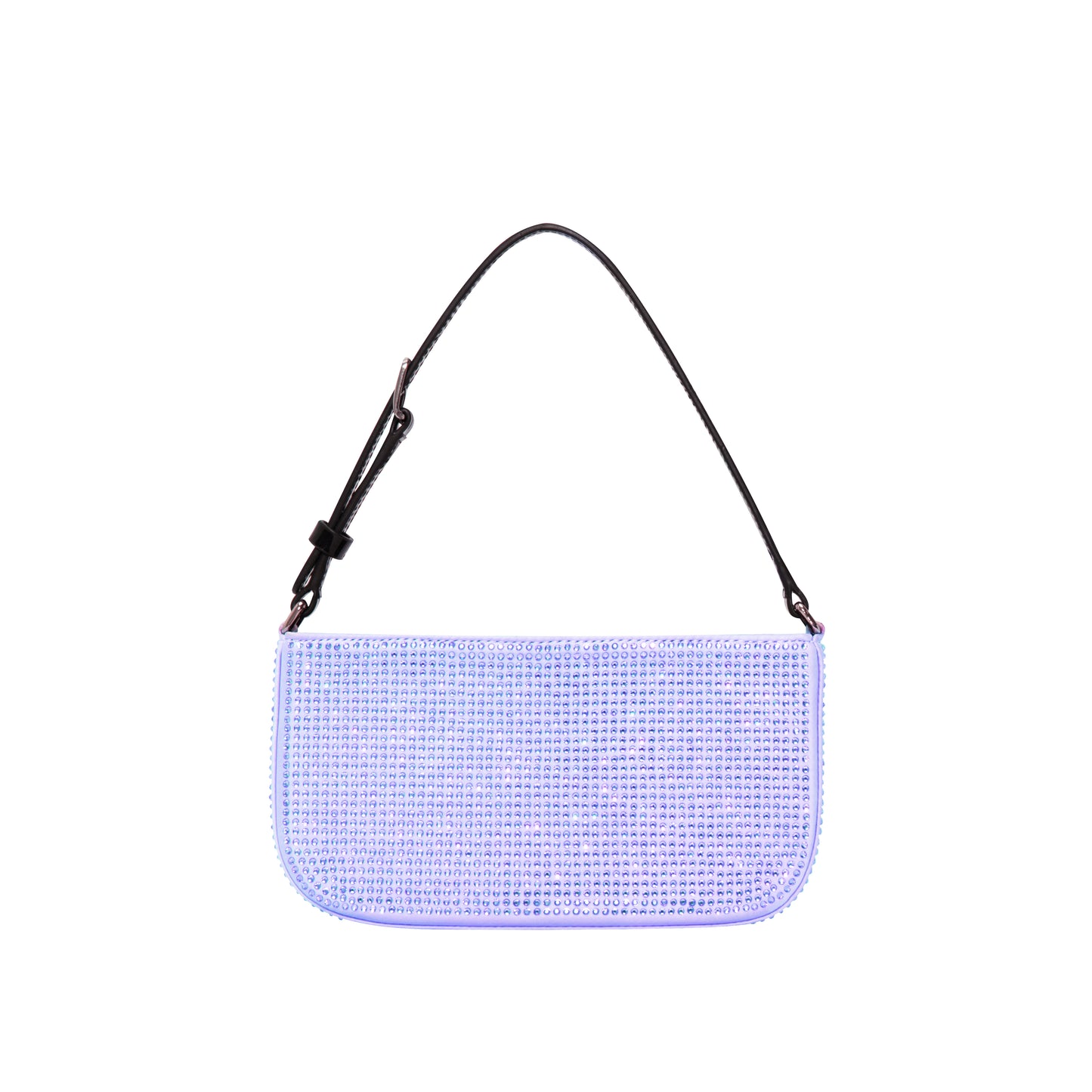 BABYPURPLE CRYSTAL EMBELLISHED SHOULDER BAG