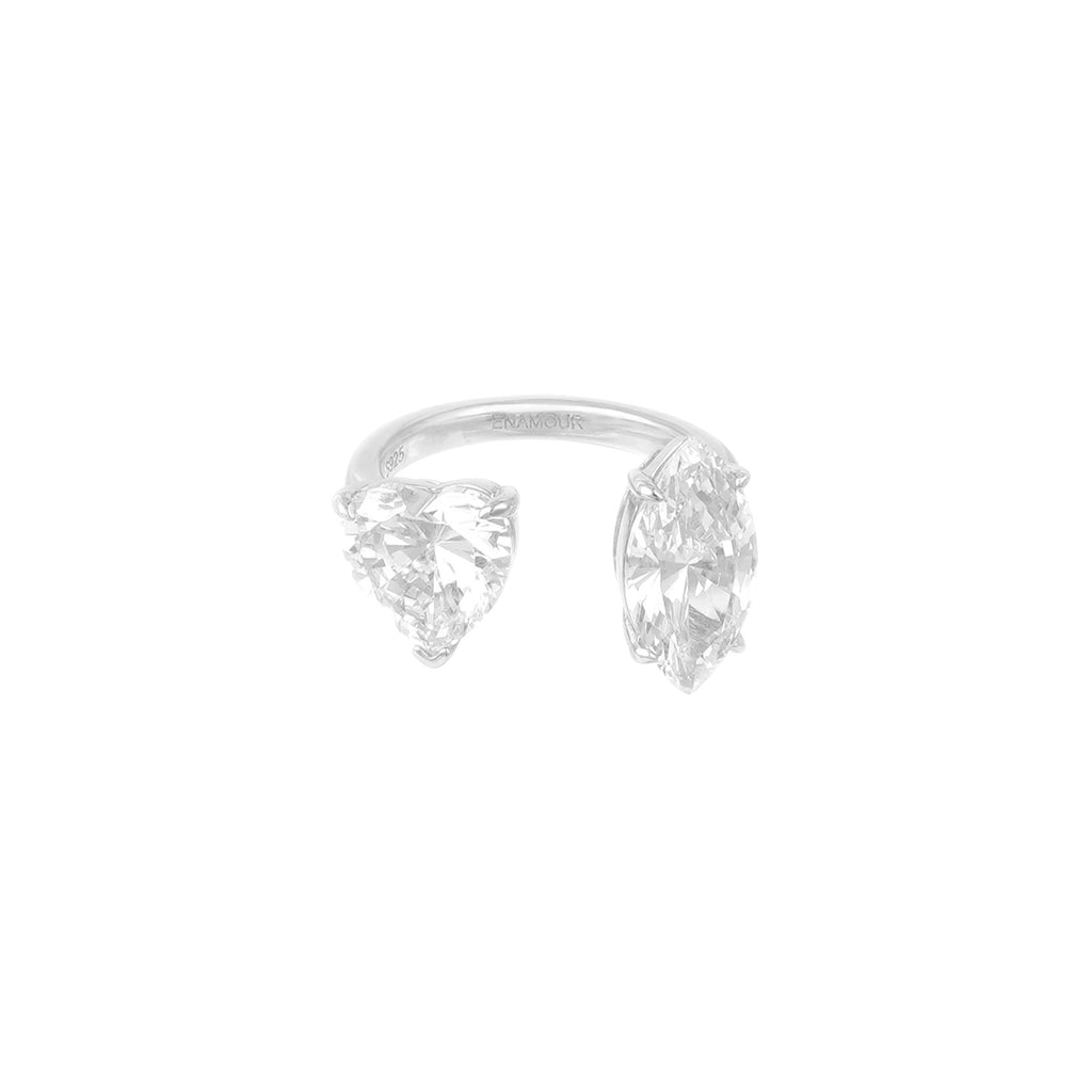 Heart + Marquise Cut Toi et Moi Ring