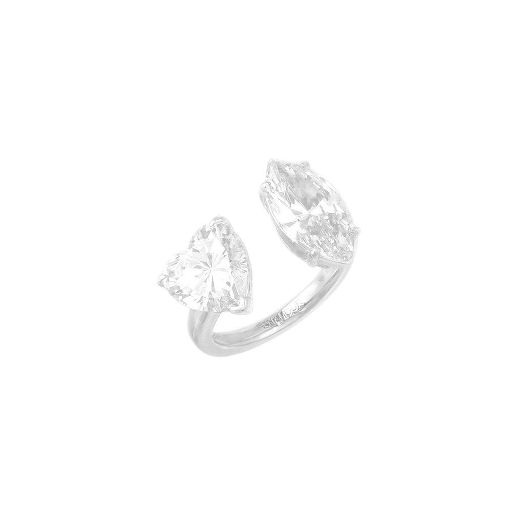 Heart + Marquise Cut Toi et Moi Ring