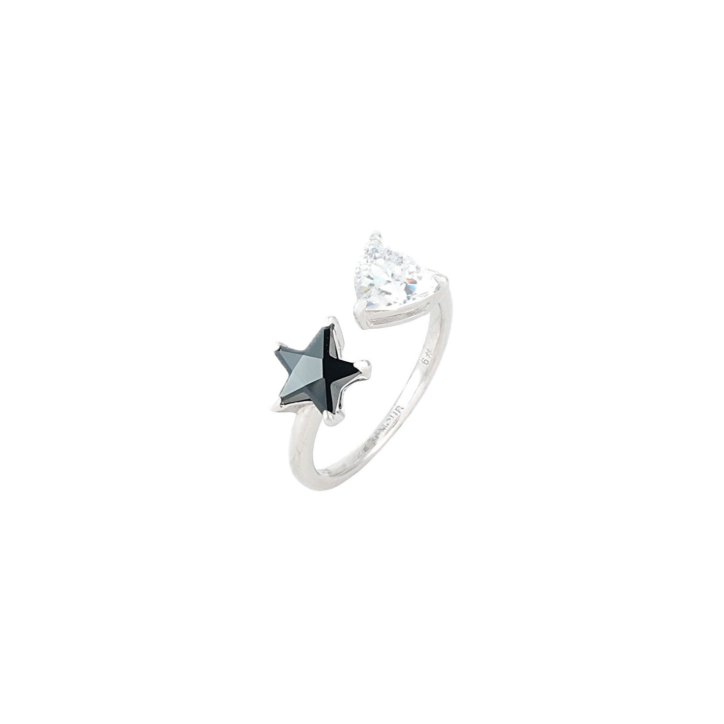 Punk Star + Trilliant Cut Toi et Moi Ring