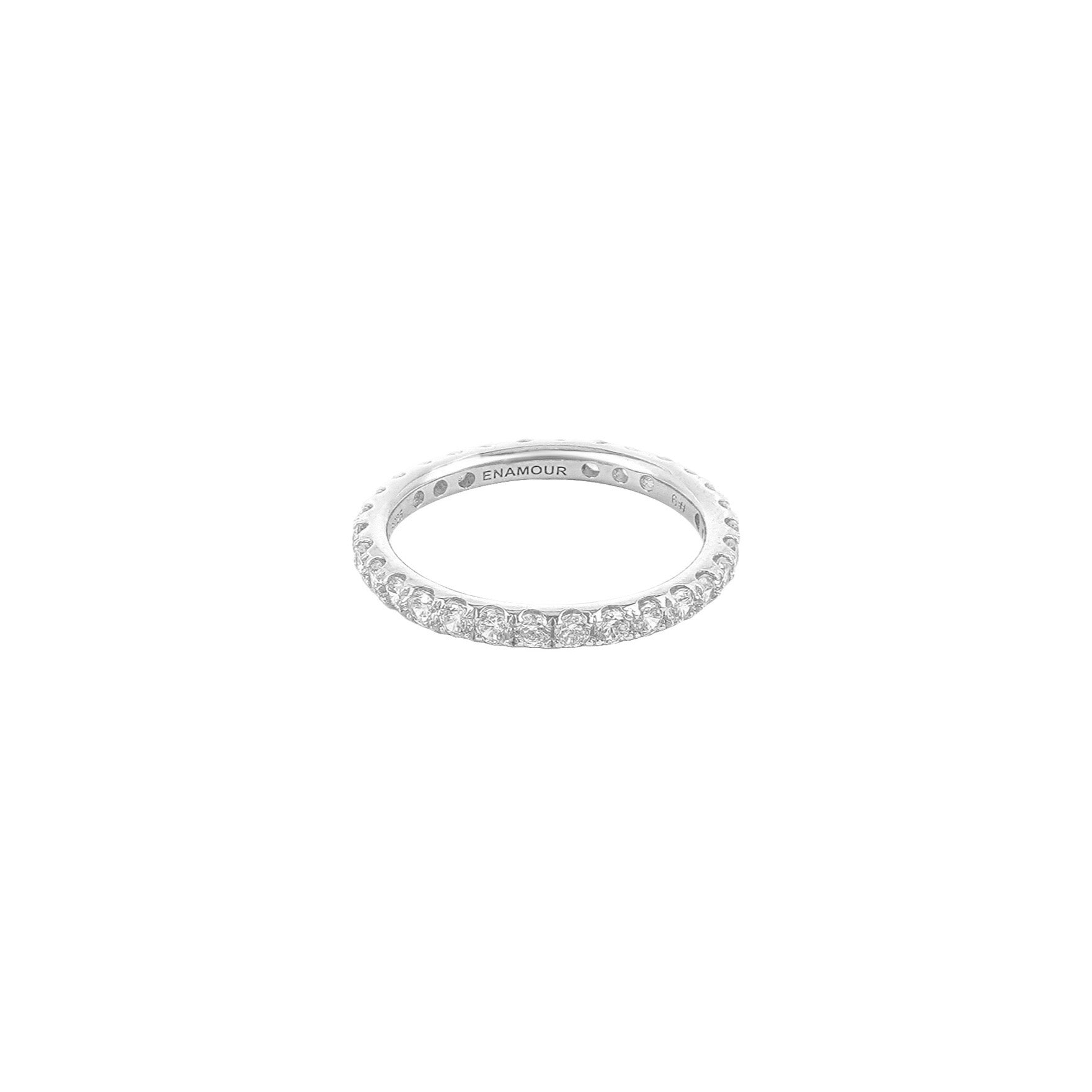 Pave Extra Small Eternity Ring(Silver Pave Eternity Ring)
